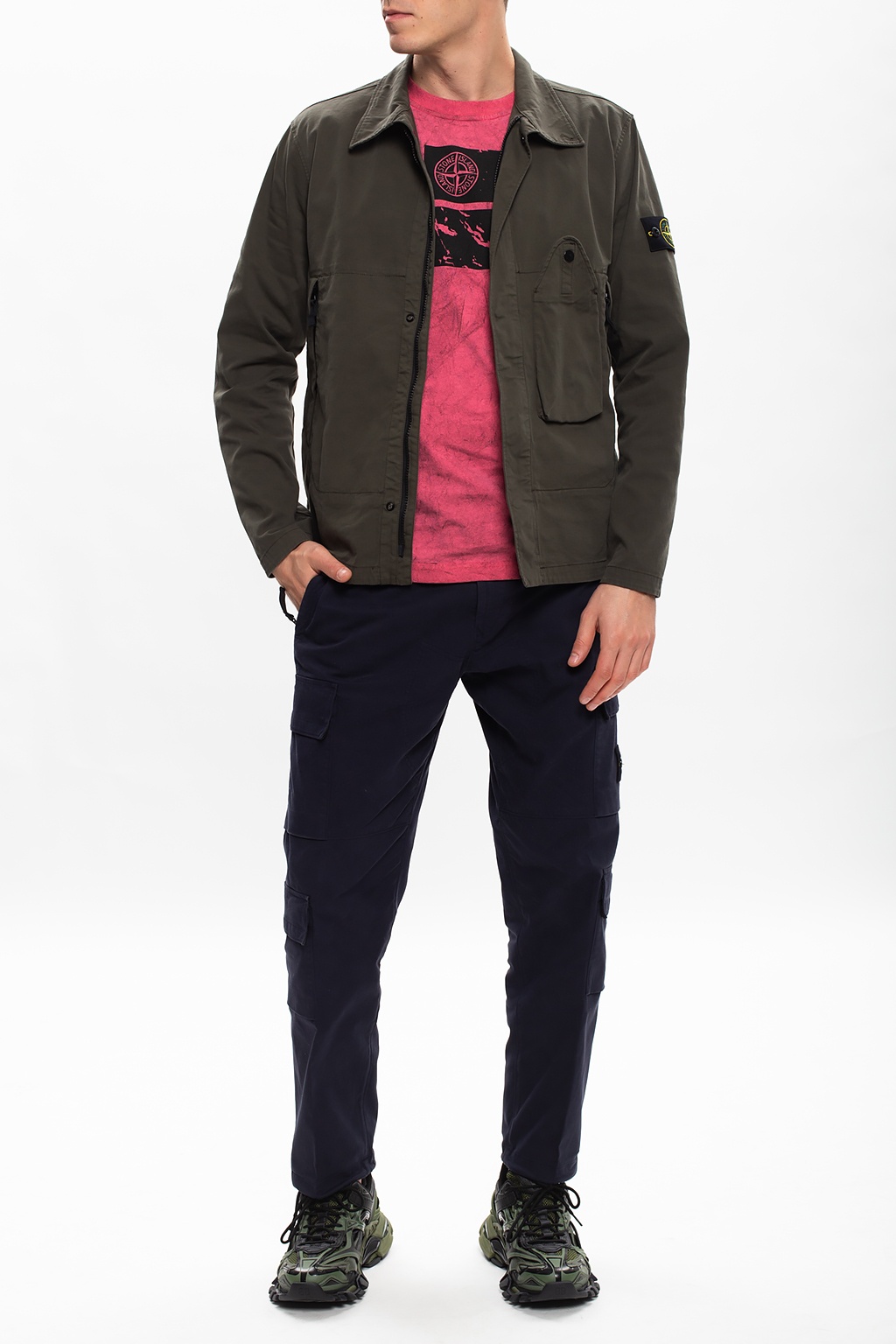SchaferandweinerShops Italy - patched jacket linen Stone SchaferandweinerShops Italy - patched jacket linen Stone